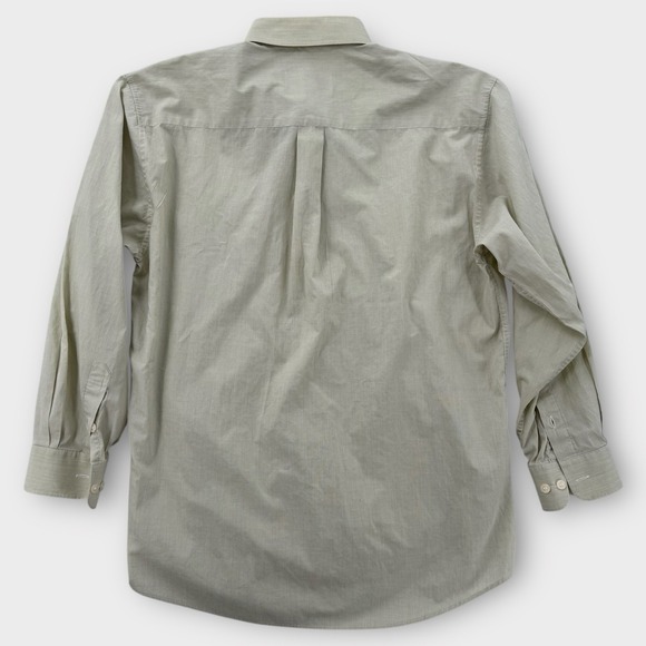 Nina Ricci Button Down Shirt Mens Large 100 Paris Seoul Green Long Sleeve VTG - Picture 2 of 10